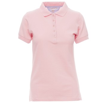 KOSZULKA POLO KRÓTKI RĘKAW GLAMOUR - CIENISTY RÓŻOWY