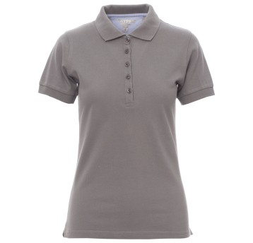 KOSZULKA POLO KRÓTKI RĘKAW GLAMOUR - SZARY STALOWY