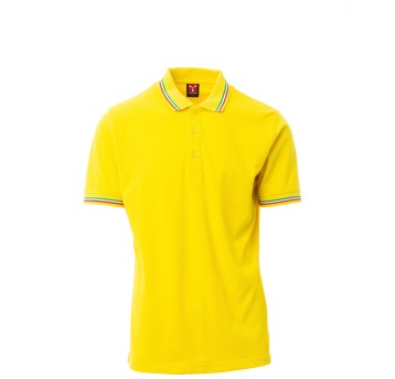 KOSZULKA POLO KRÓTKI RĘKAW ITALIA - ŻÓŁTA