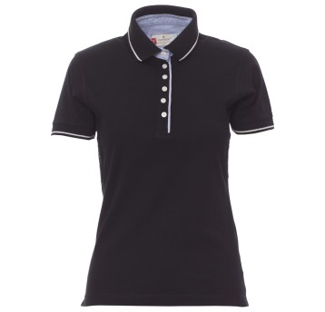 KOSZULKA POLO KRÓTKI RĘKAW LEEDS - CZARNY-BIAŁY