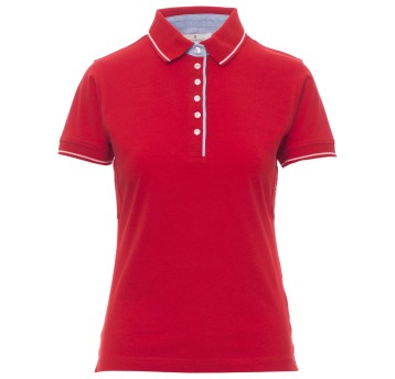 KOSZULKA POLO KRÓTKI RĘKAW LEEDS - CZERWONY-BIAŁY