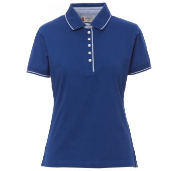 KOSZULKA POLO KRÓTKI RĘKAW LEEDS - KRÓLEWSKI NIEBIESKI-BIAŁY