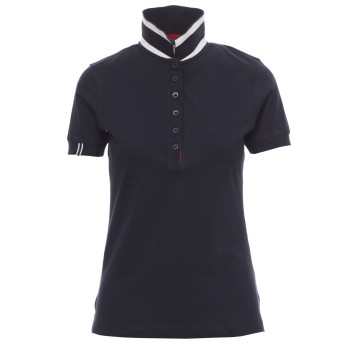 KOSZULKA POLO KRÓTKI RĘKAW MEMPHIS LADY - GRANATOWY-BIAŁO-CZERWONY