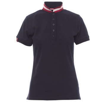 KOSZULKA POLO KRÓTKI RĘKAW NATION LADY - GRANATOWY-AUSTRIA