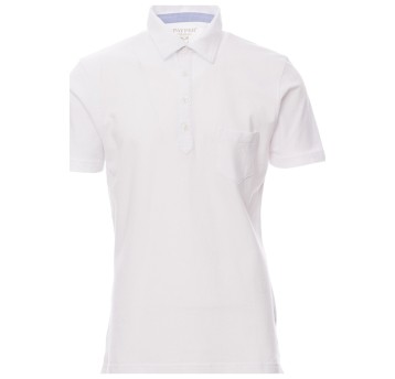 KOSZULKA POLO KRÓTKI RĘKAW PRESTIGE - BIAŁY