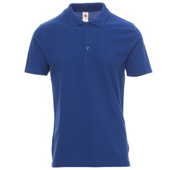 KOSZULKA POLO KRÓTKI RĘKAW ROME - KRÓLEWSKI NIEBIESKI