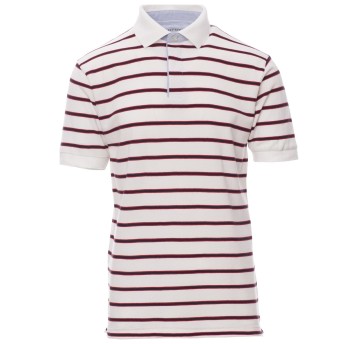 KOSZULKA POLO KRÓTKI RĘKAW SHEFFIELD - BIAŁY-CZERWONO-NIEBIESKO-CZERWONY