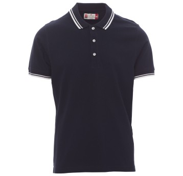 KOSZULKA POLO KRÓTKI RĘKAW SKIPPER - GRANATOWY-BIAŁY