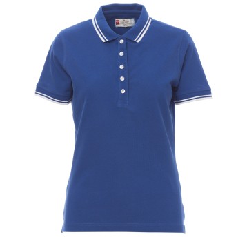 KOSZULKA POLO KRÓTKI RĘKAW SKIPPER LADY - KRÓLEWSKI NIEBIESKI-BIAŁY