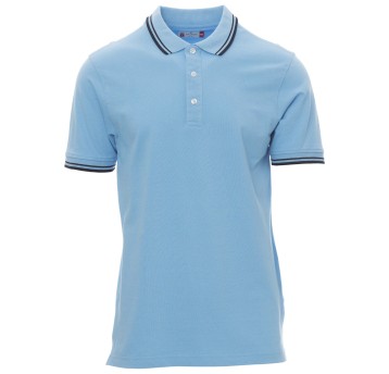 KOSZULKA POLO KRÓTKI RĘKAW SKIPPER - LAZUROWY-GRANATOWY