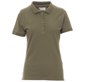 KOSZULKA POLO KRÓTKI RĘKAW VENICE LADY - ZIELONY WOJSKOWY