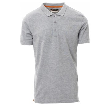 KOSZULKA POLO KRÓTKI RĘKAW VENICE MELANGE - SZARY MELANŻ