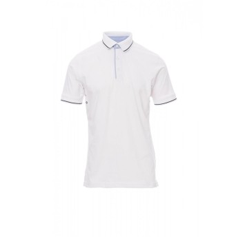 KOSZULKA POLO MĘSKA CAMBRIDGE - BIAŁY/GRANATOWY