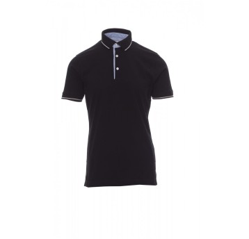 KOSZULKA POLO MĘSKA CAMBRIDGE - CZARNY/BIAŁY