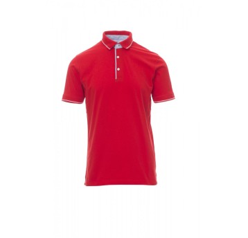 KOSZULKA POLO MĘSKA CAMBRIDGE - CZERWONY/BIAŁY