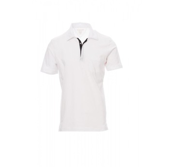 KOSZULKA POLO MĘSKA CHIC - BIAŁY/CZARNY