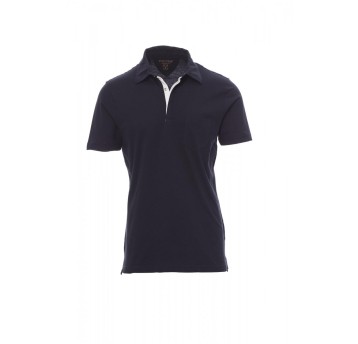 KOSZULKA POLO MĘSKA CHIC - GRANATOWY/BIAŁY