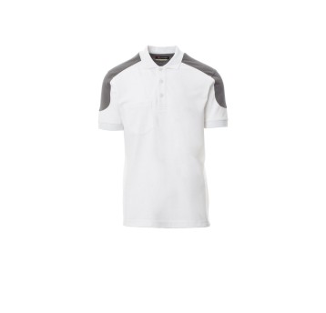 KOSZULKA POLO MĘSKA COMPANY - BIANCO/SMOKE
