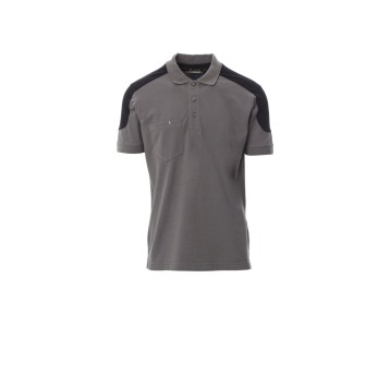 KOSZULKA POLO MĘSKA COMPANY - ZADYMIONY/CZARNY