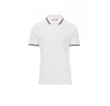 KOSZULKA POLO MĘSKA SKIPPER - BIAŁY/GRANATOWY