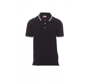 KOSZULKA POLO MĘSKA SKIPPER - CZARNY/BIAŁY