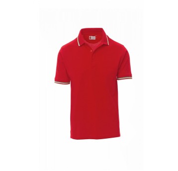 KOSZULKA POLO UNISEX ITALIA - CZERWONY