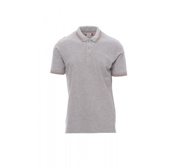 KOSZULKA POLO UNISEX ITALIA MELANGE - SZARY MELANŻ