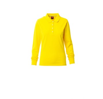 KOSZULKA POLO Z DŁGUIM RĘKAWEM DAMSKA FLORENCE LADY - ŻÓŁTY