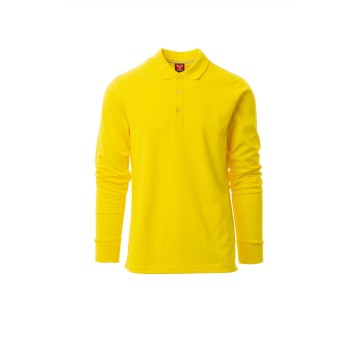 KOSZULKA POLO Z DŁGUIM RĘKAWEM MĘSKA FLORENCE - ŻÓŁTY
