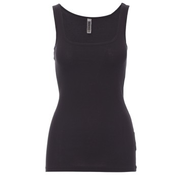 KOSZULKA T-SHIRT BEZ RĘKAWÓW LOOK - CZARNY