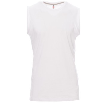 KOSZULKA T-SHIRT BEZ RĘKAWÓW SHORE - BIAŁY