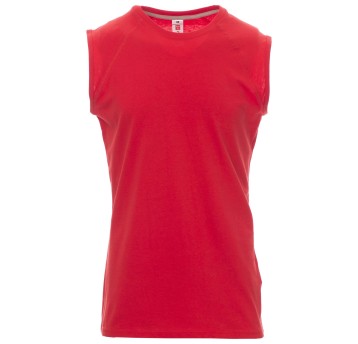 KOSZULKA T-SHIRT BEZ RĘKAWÓW SHORE - CZERWONY