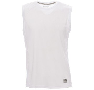 KOSZULKA T-SHIRT BEZ RĘKAWÓW SMASH - BIAŁY