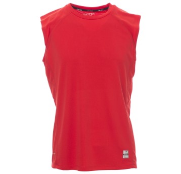 KOSZULKA T-SHIRT BEZ RĘKAWÓW SMASH - CZERWONY