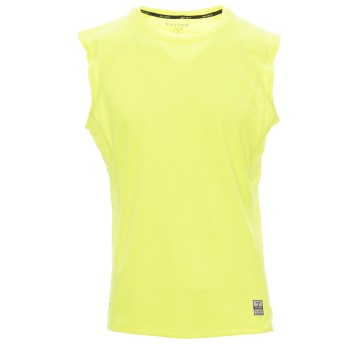 KOSZULKA T-SHIRT BEZ RĘKAWÓW SMASH - ŻÓŁTY FLUO