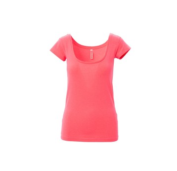 KOSZULKA T-SHIRT DAMSKA FLORIDA FLUO - FUKSJOWY FLUO