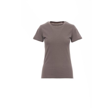 KOSZULKA T-SHIRT DAMSKA FREE LADY - SZARY STALOWY