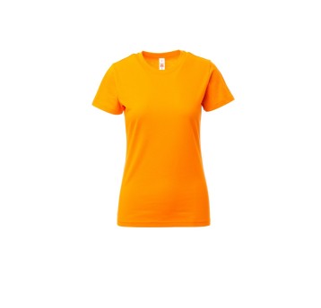 KOSZULKA T-SHIRT DAMSKA PRINT LADY - POMARAŃCZOWY