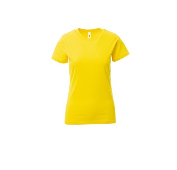 KOSZULKA T-SHIRT DAMSKA PRINT LADY - ŻÓŁTY