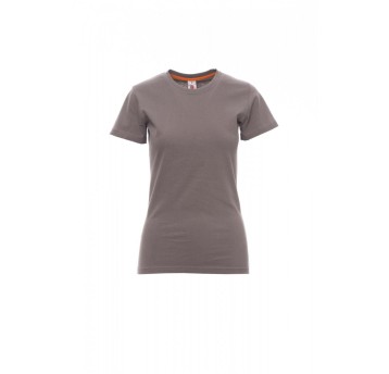 KOSZULKA T-SHIRT DAMSKA SUNRISE LADY - SZARY STALOWY