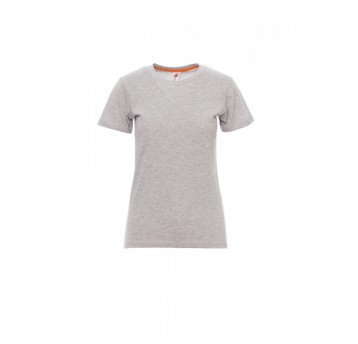 KOSZULKA T-SHIRT DAMSKA SUNSET LADY MELANGE - SZARY MELANŻ