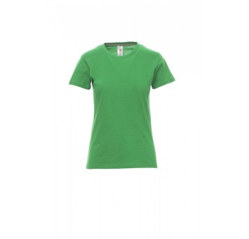 KOSZULKA T-SHIRT DAMSKA SUNSET LADY - ŻELOWY ZIELONY