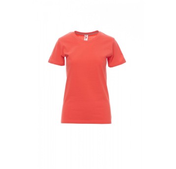 KOSZULKA T-SHIRT DAMSKA SUNSET LADY - ŻYWY KORALOWY