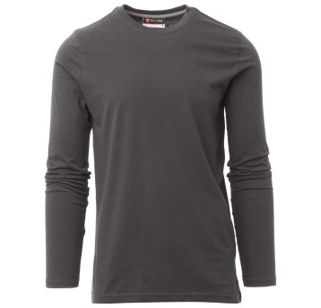 KOSZULKA T-SHIRT DŁUGI RĘKAW PINETA - ANTRACYTOWY