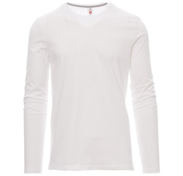 KOSZULKA T-SHIRT DŁUGI RĘKAW PINETA - BIAŁY