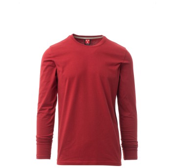 KOSZULKA T-SHIRT DŁUGI RĘKAW PINETA - BORDOWY