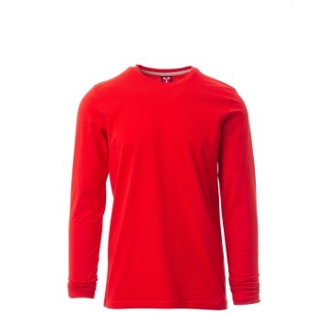 KOSZULKA T-SHIRT DŁUGI RĘKAW PINETA - CZERWONY