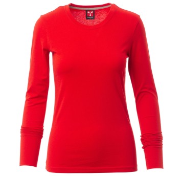 KOSZULKA T-SHIRT DŁUGI RĘKAW PINETA LADY - CZERWONY