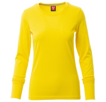 KOSZULKA T-SHIRT DŁUGI RĘKAW PINETA LADY - ŻÓŁTA