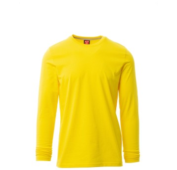 KOSZULKA T-SHIRT DŁUGI RĘKAW PINETA - ŻÓŁTA